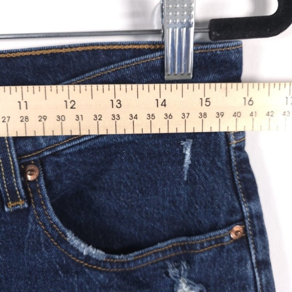 Levi’s 501 Button Fly Jeans Crop Semi Distressed 36200-0184 Size W31 L26 - Picture 6 of 13